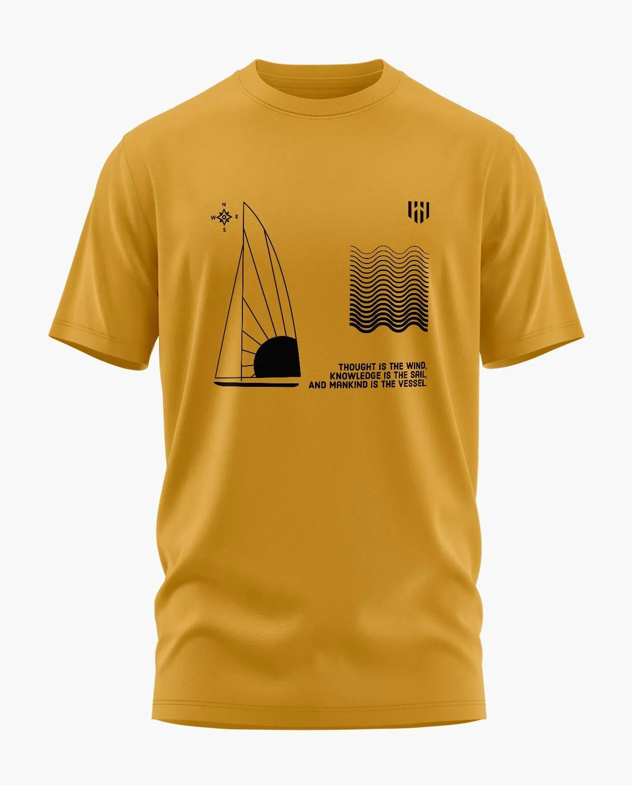 Abstract Sailboat Signature LuxeSoft Cotton T-Shirt