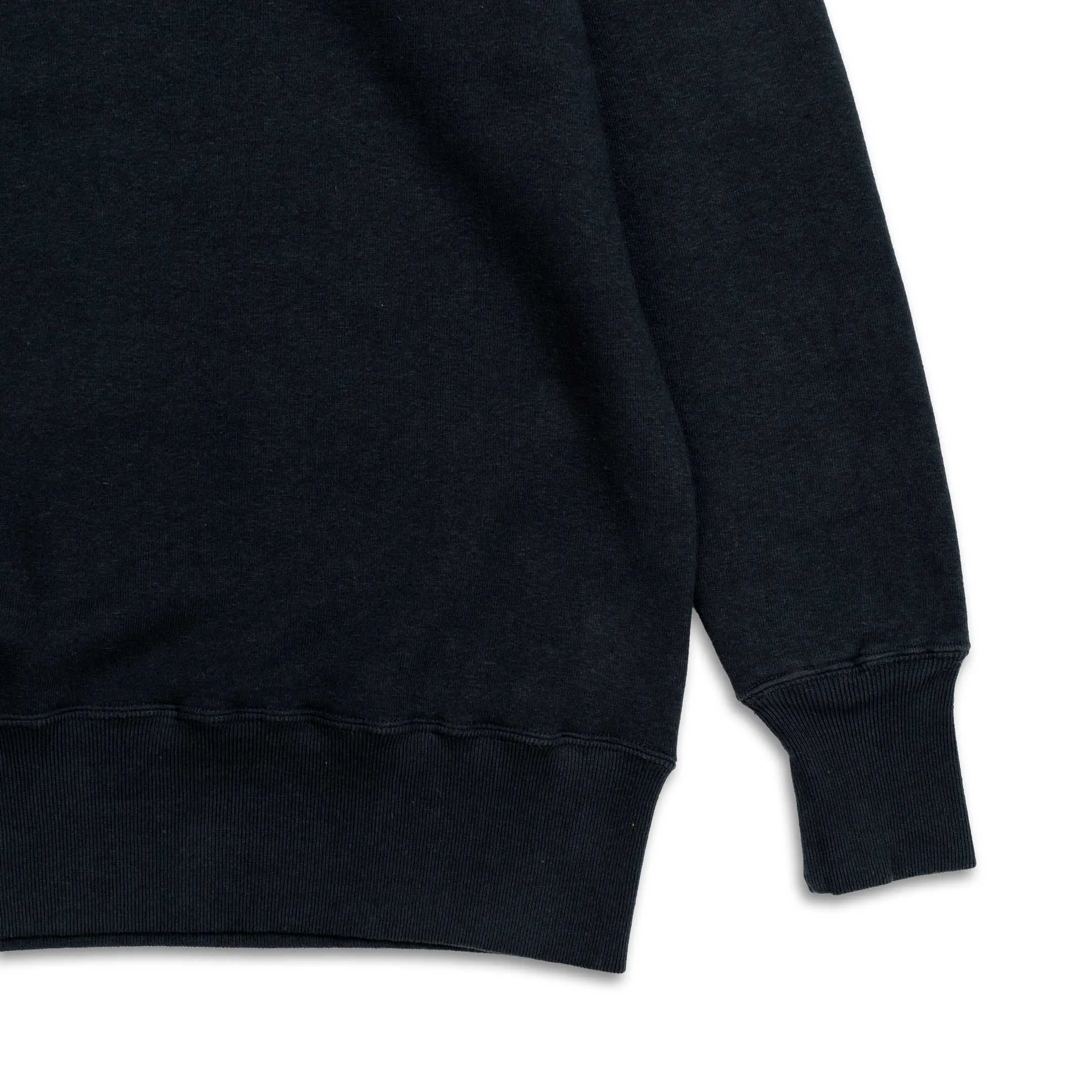 Allevol Loopwheel Quarter Zip Sweatshirt Black