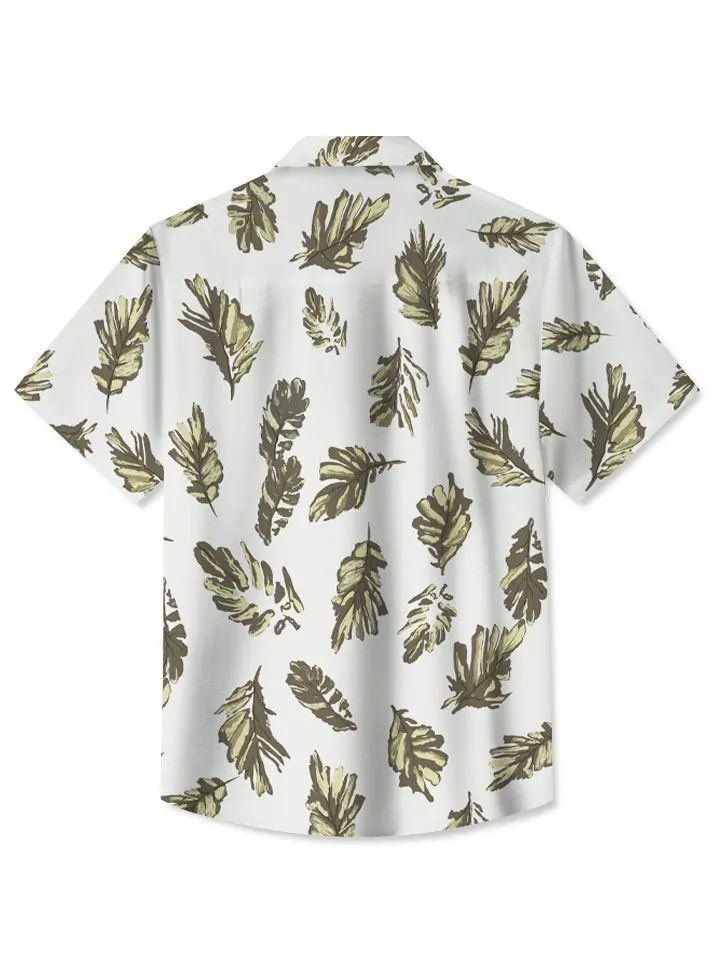 Alohadaddy Casual Tropical Vegetation Resort Style Shirt