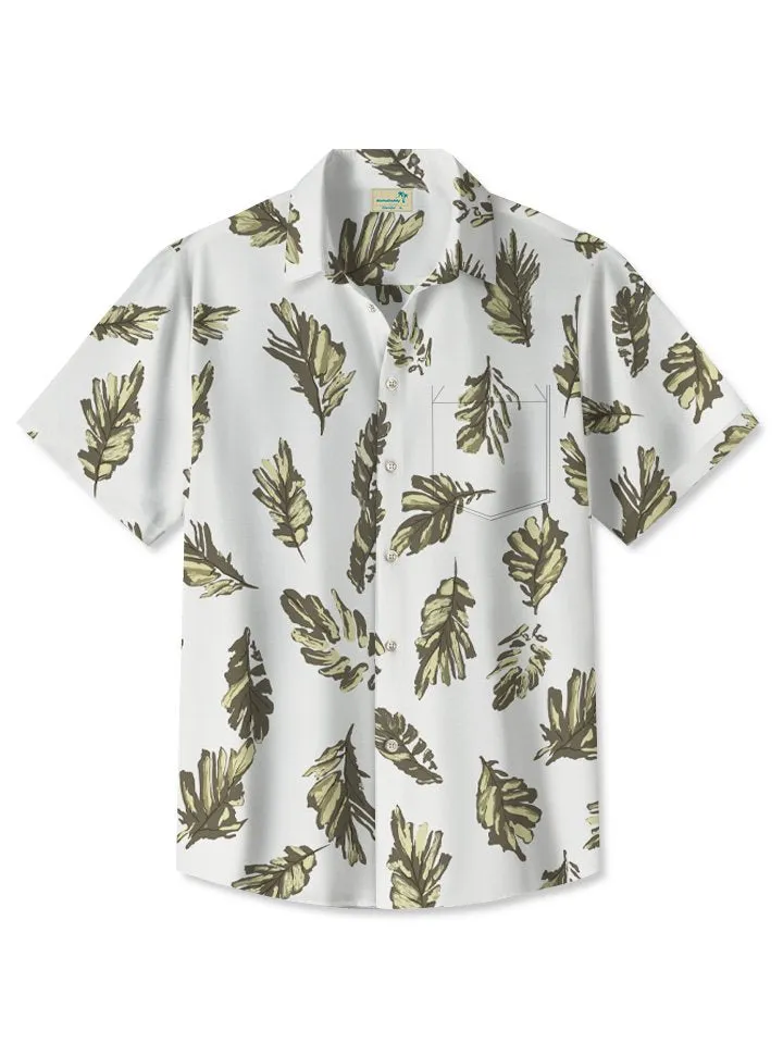 Alohadaddy Casual Tropical Vegetation Resort Style Shirt