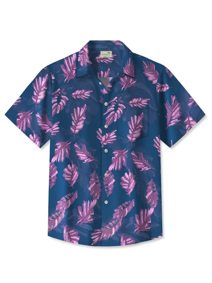 Alohadaddy Casual Tropical Vegetation Resort Style Shirt