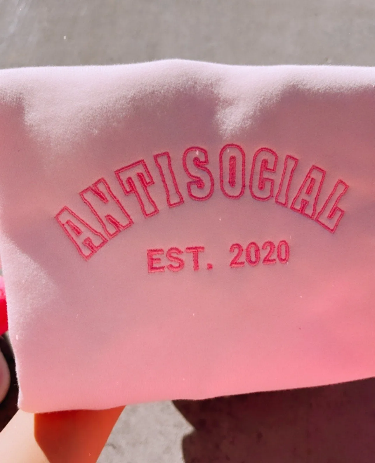 Antisocial Embroidered Sweatshirts