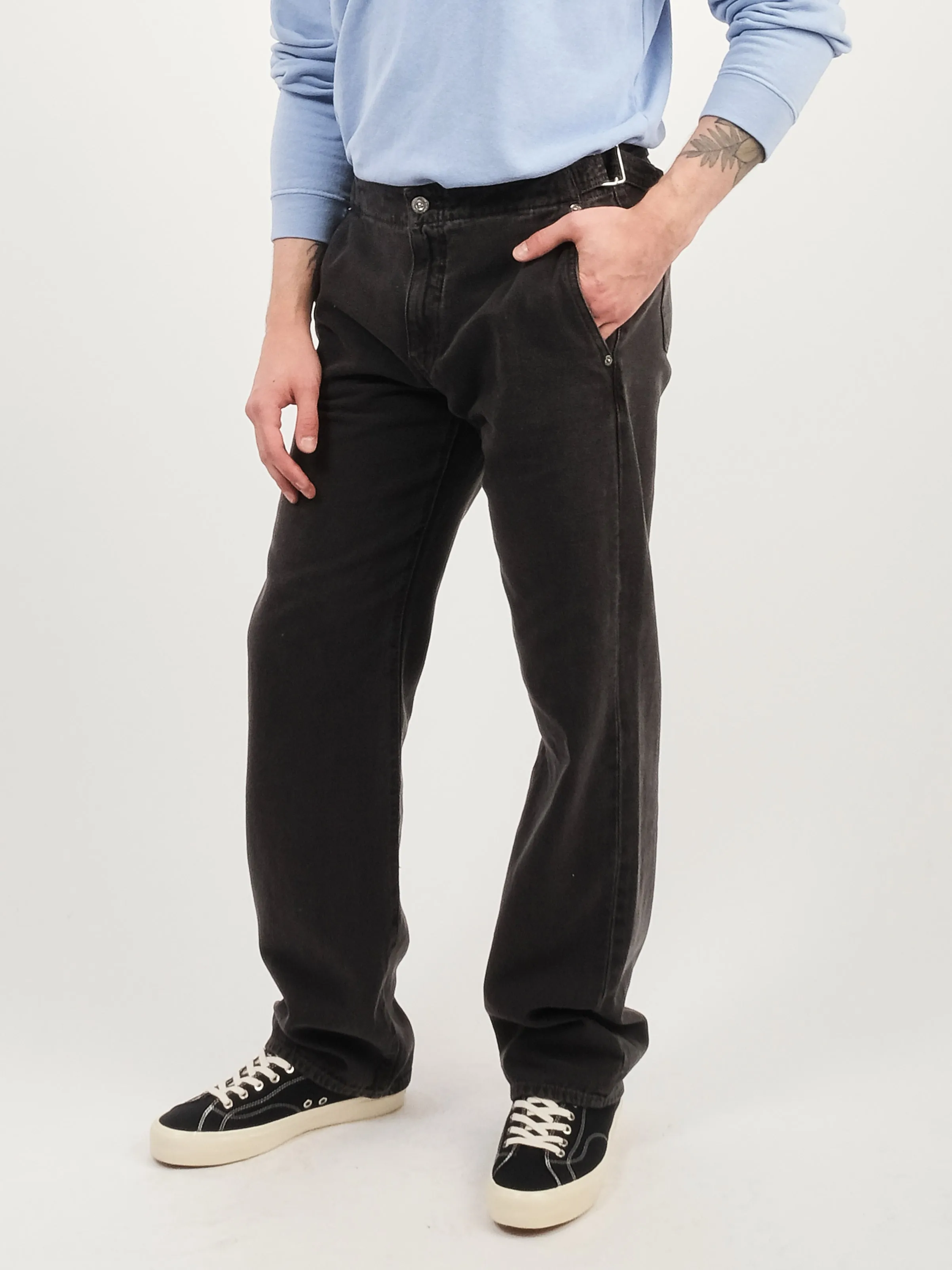 Ash Black Reborn Canvas Trucker Trouser