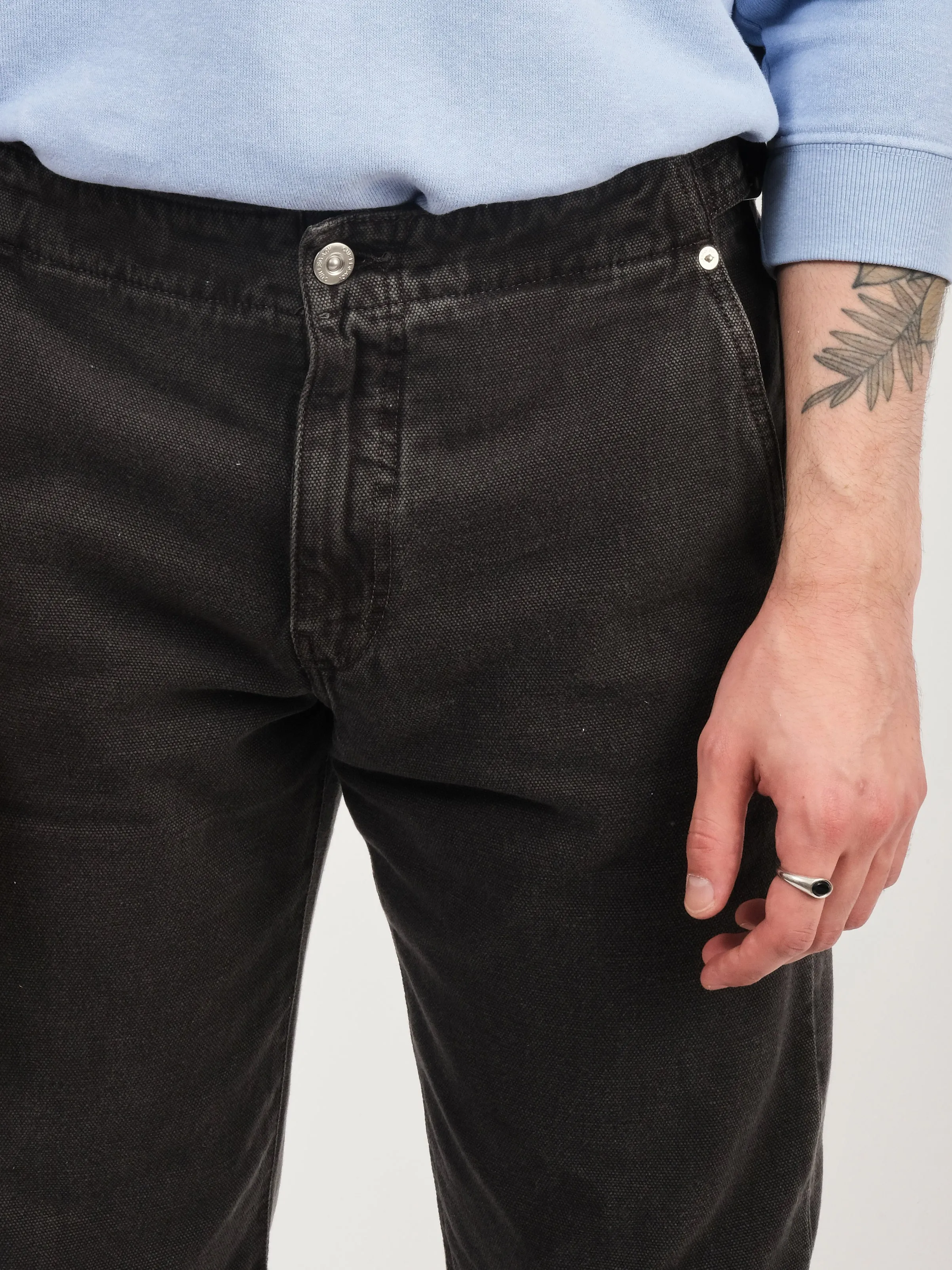 Ash Black Reborn Canvas Trucker Trouser