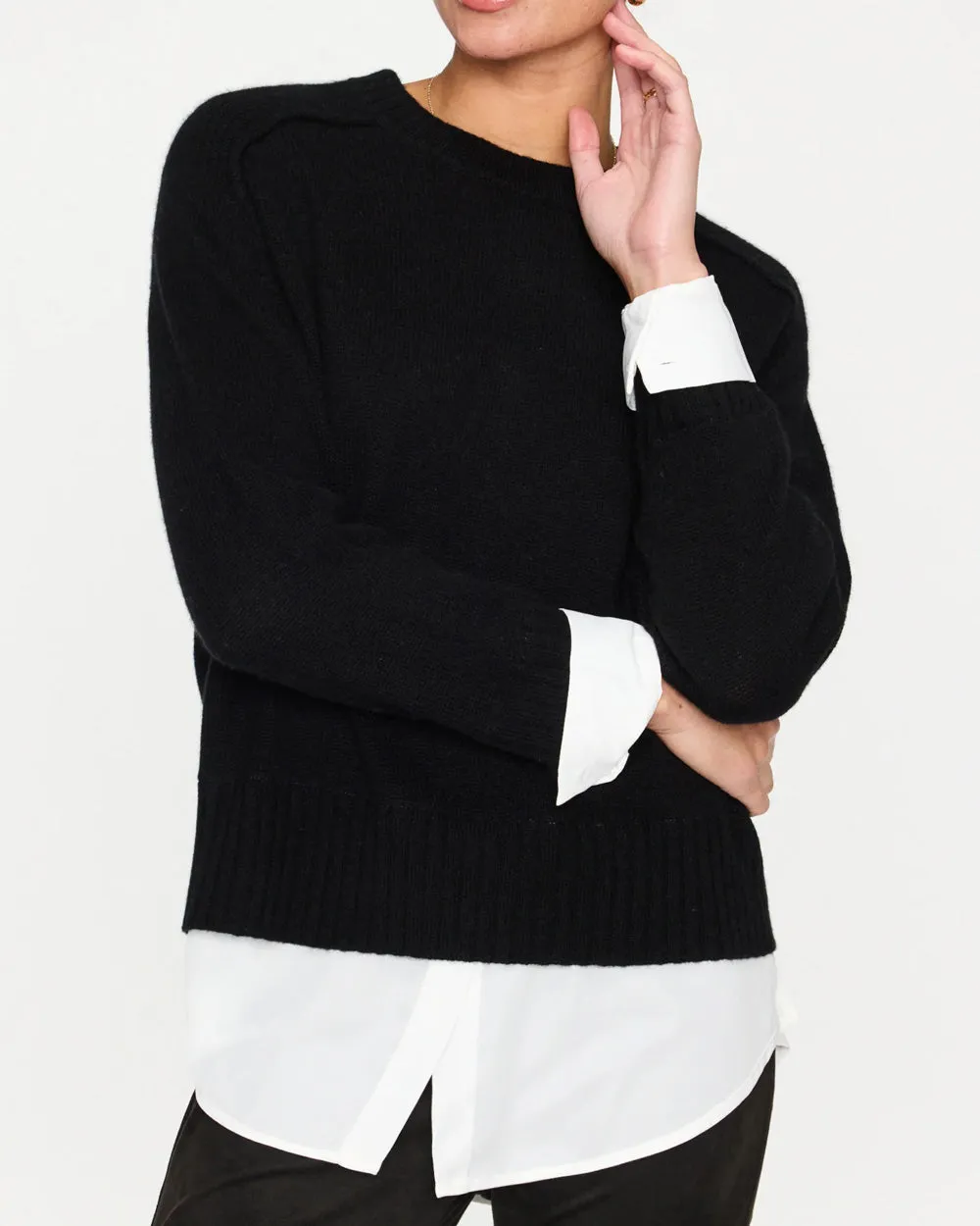 Black and White Parson Crewneck Looker