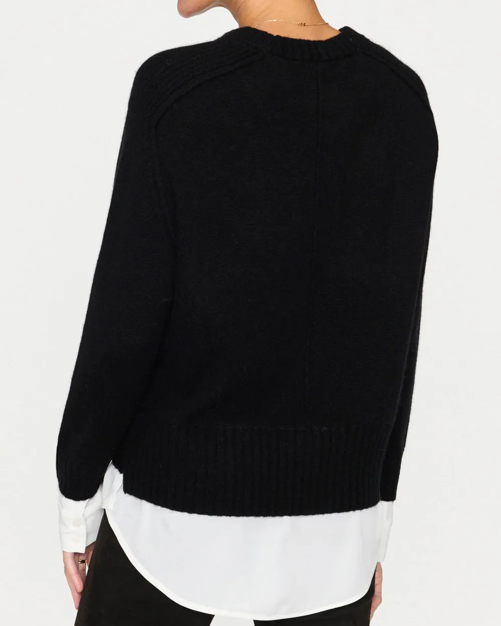 Black and White Parson Crewneck Looker