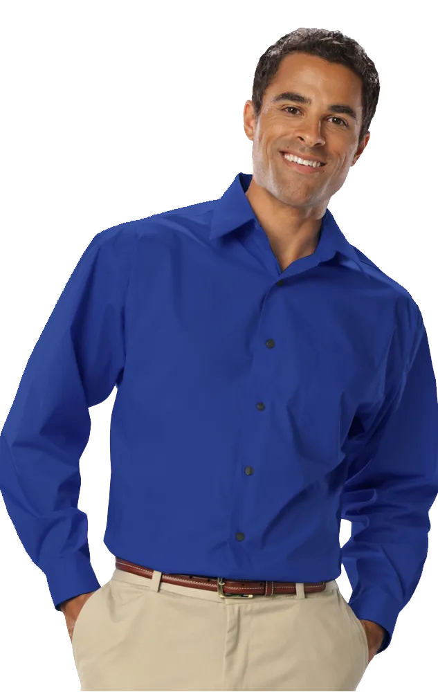 Blue Generation Men's Long Sleeve Easy Care Stretch Poplin Shirt