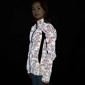 Bristol Women's Reflective Jacket in Red Aztec/Black