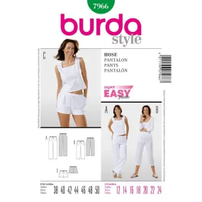 Burda B7966 Trousers Sewing Pattern