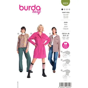 Burda Style Pattern 6024 Misses' Jacket B6024