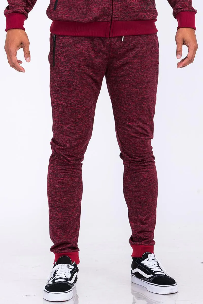 Burgundy Marbled Light Weight Active Joggers