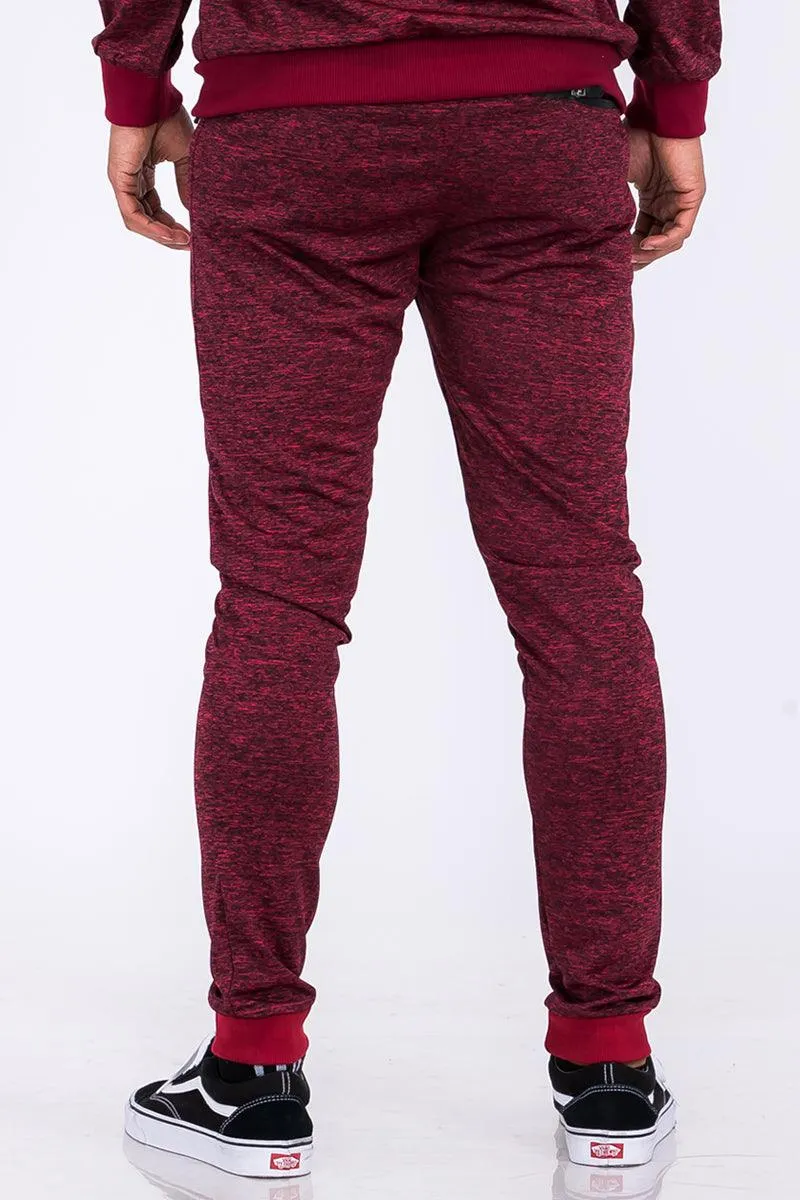 Burgundy Marbled Light Weight Active Joggers