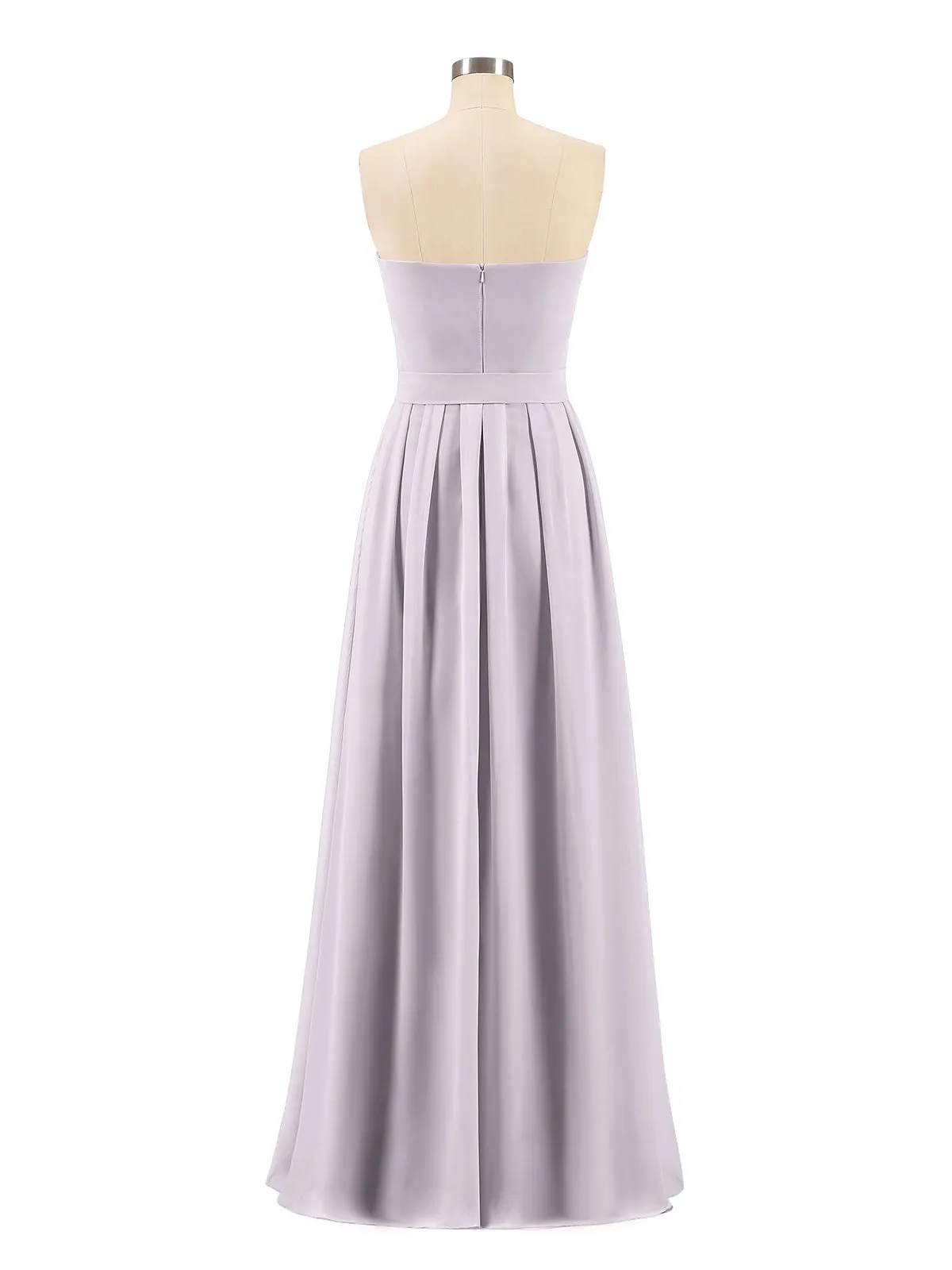 Chiffon Strapless Bridesmaid Gown with Sash-Dusk Plus Size