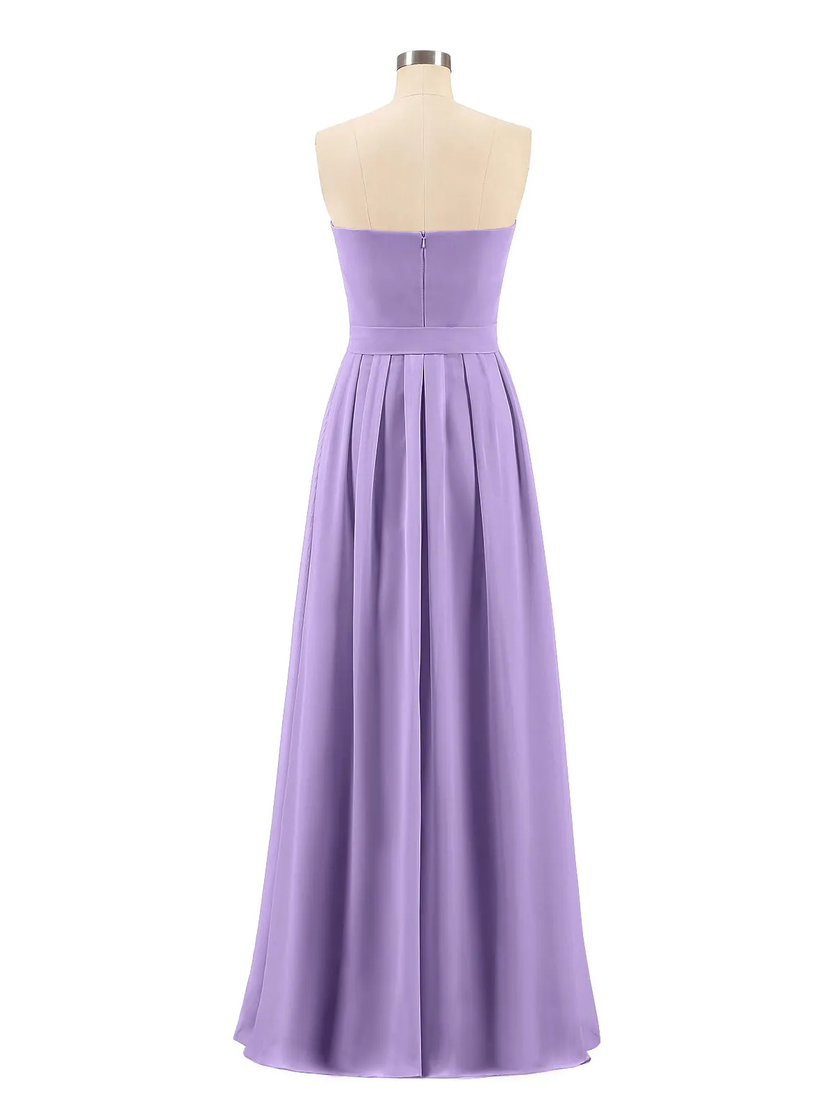 Chiffon Strapless Bridesmaid Gown with Sash-Tahiti Plus Size