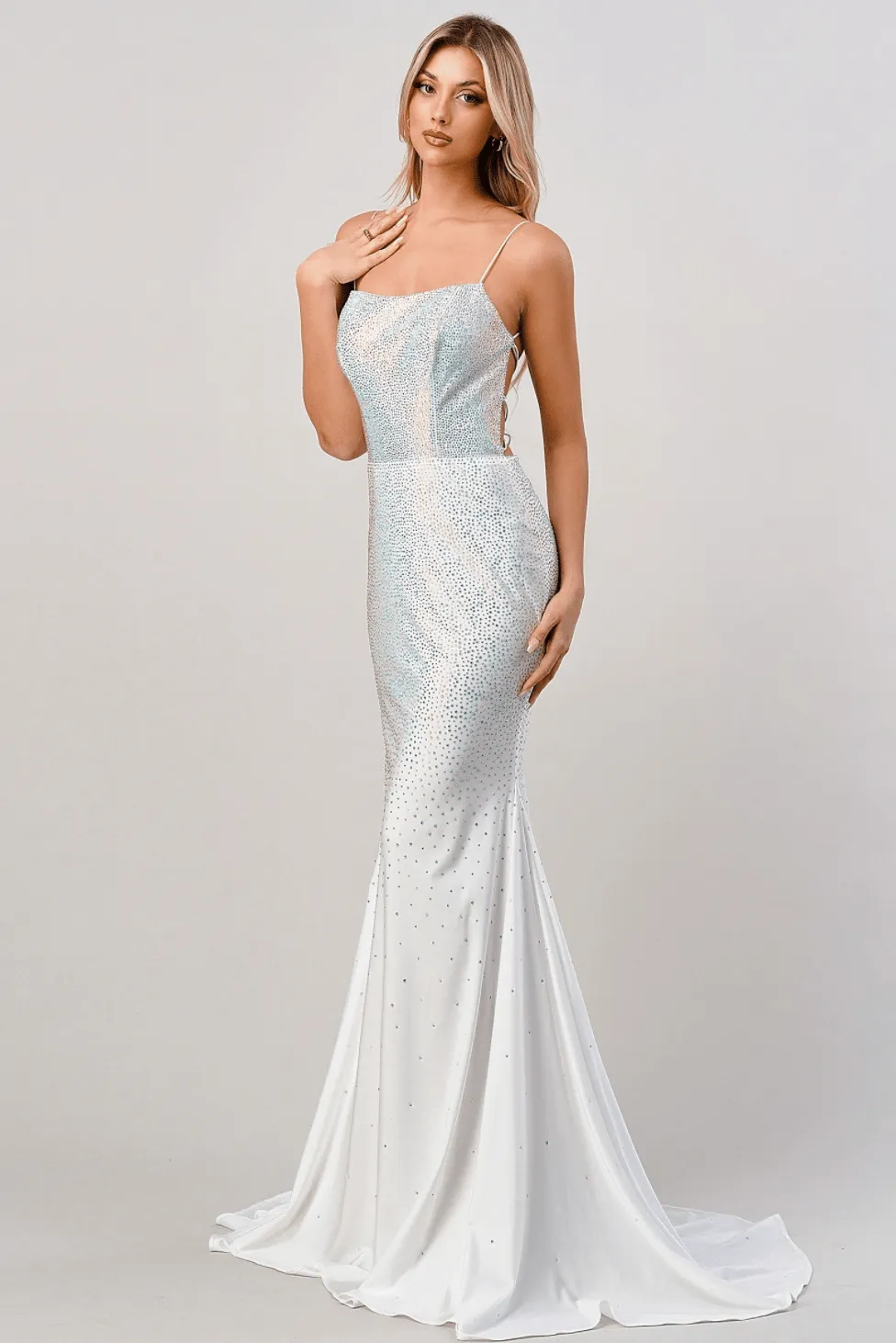 Cinderella Divine CD0179 Ladivine Fitted Flowing Mermaid Gown