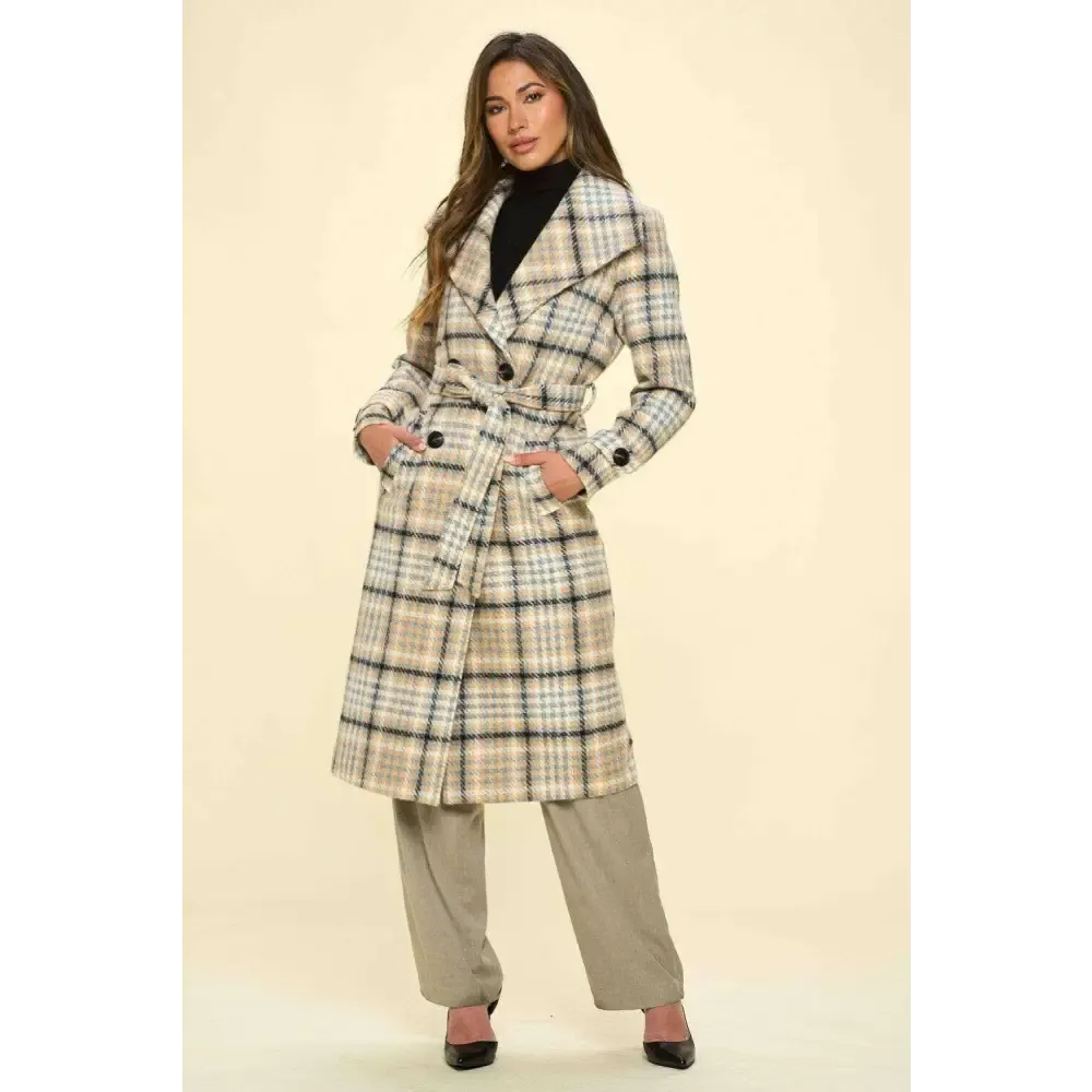 Coalition LA Timeless Plaid Coat for Luxury Fashion for Women