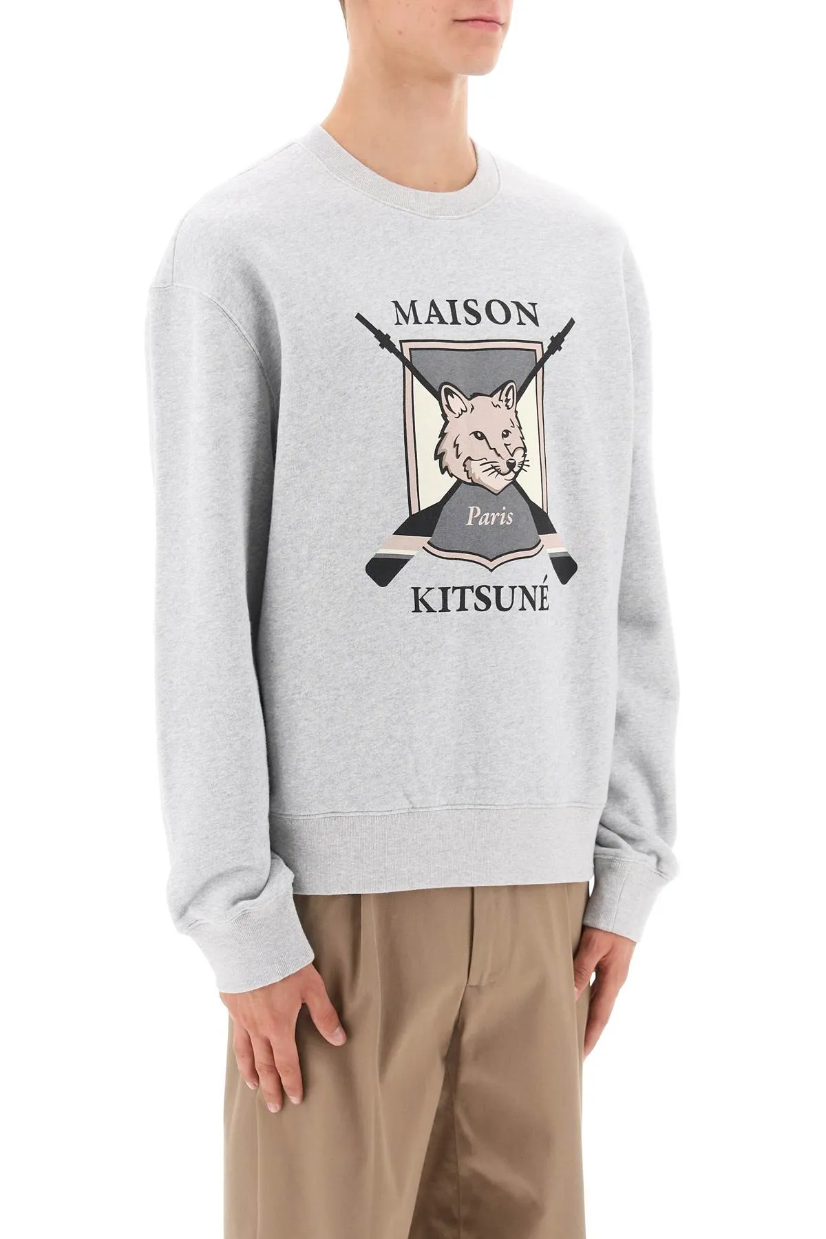 college fox print sweatshirt