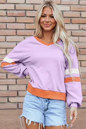 Contrast Drop Shoulder Sweatshirt