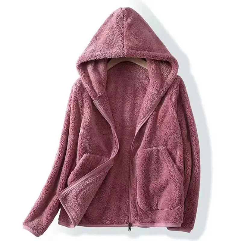 CORAL FLEECE HOODIE