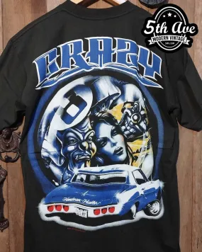 Crazy - Rollin hard lowrider low rider car culture t shirt