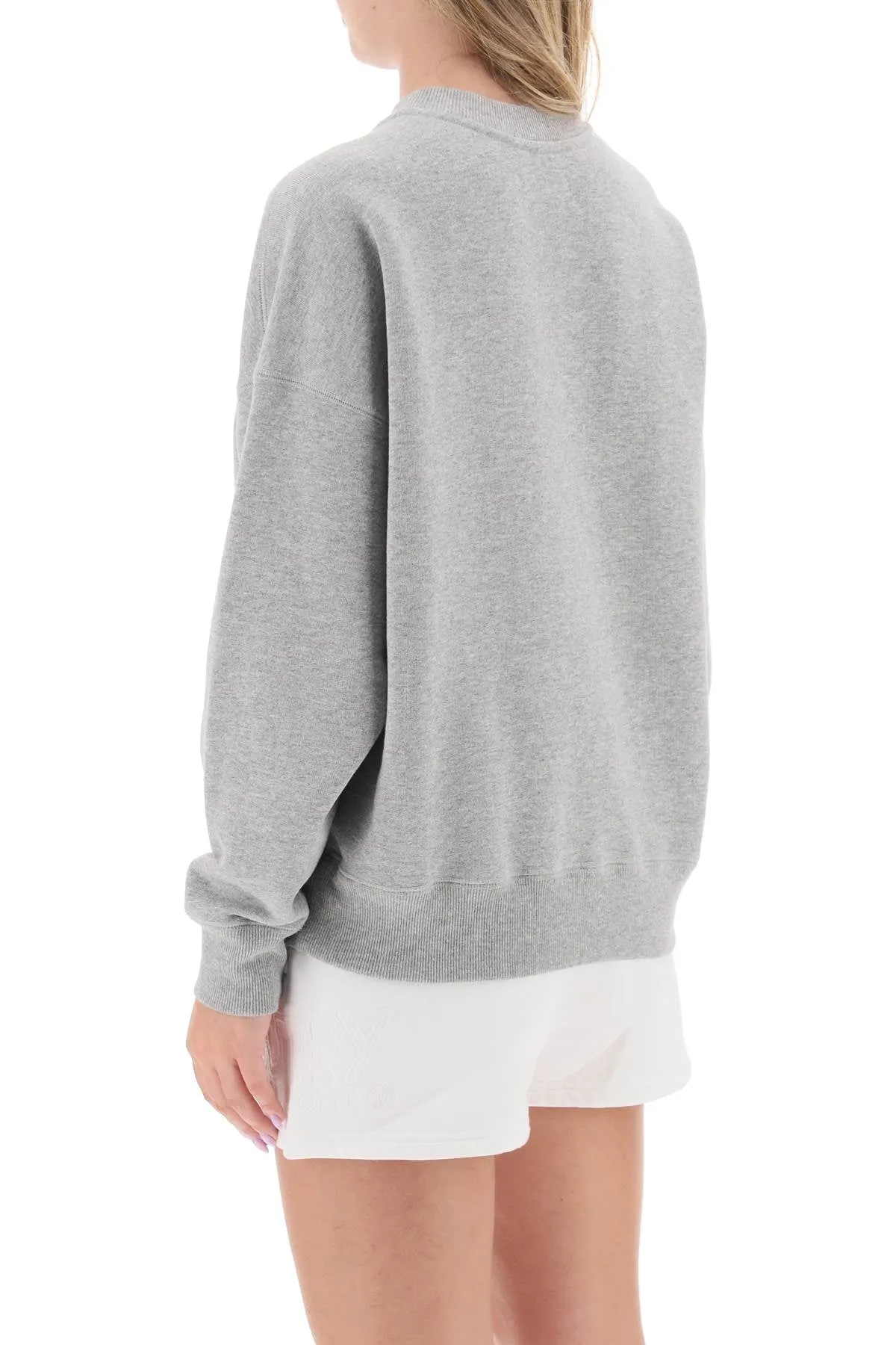 crew-neck sweatshirt with logo patch