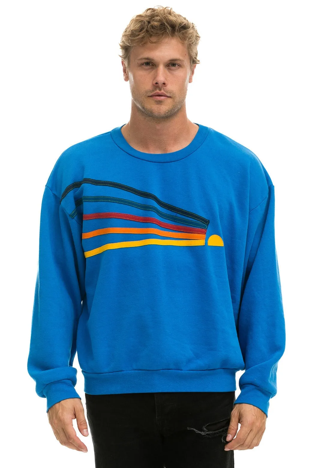 DAYDREAM RELAXED CREW SWEATSHIRT - OCEAN