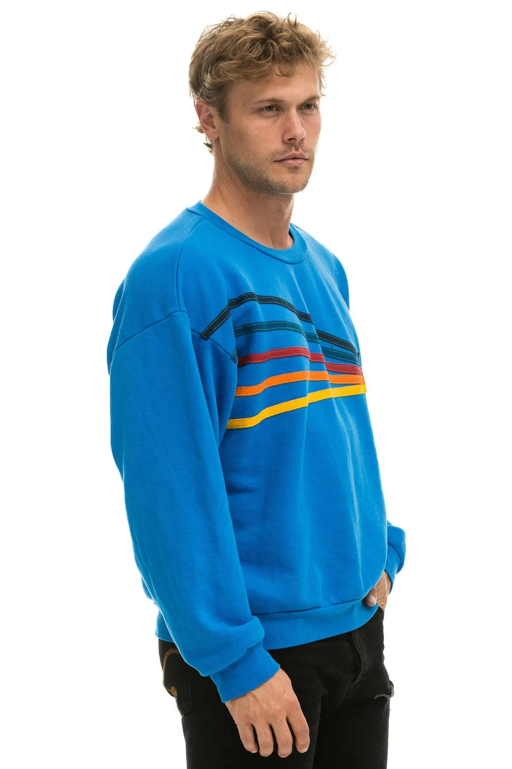 DAYDREAM RELAXED CREW SWEATSHIRT - OCEAN