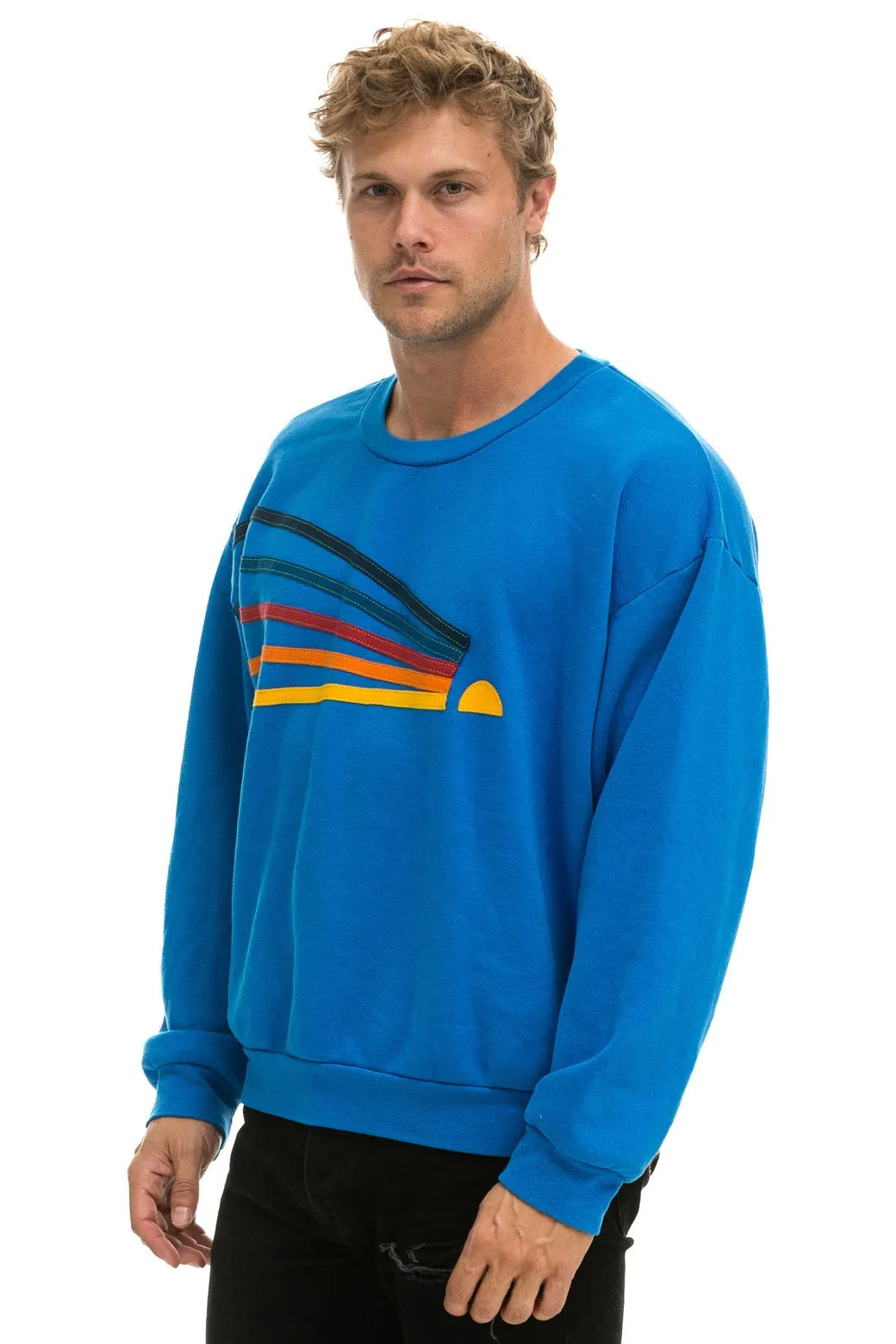 DAYDREAM RELAXED CREW SWEATSHIRT - OCEAN