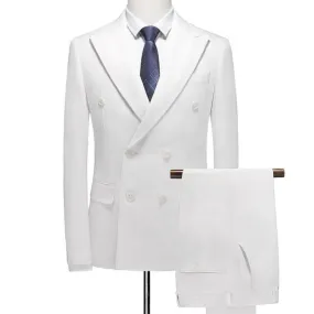 Double-Breasted 3-Piece Men Suit - Groom & Business