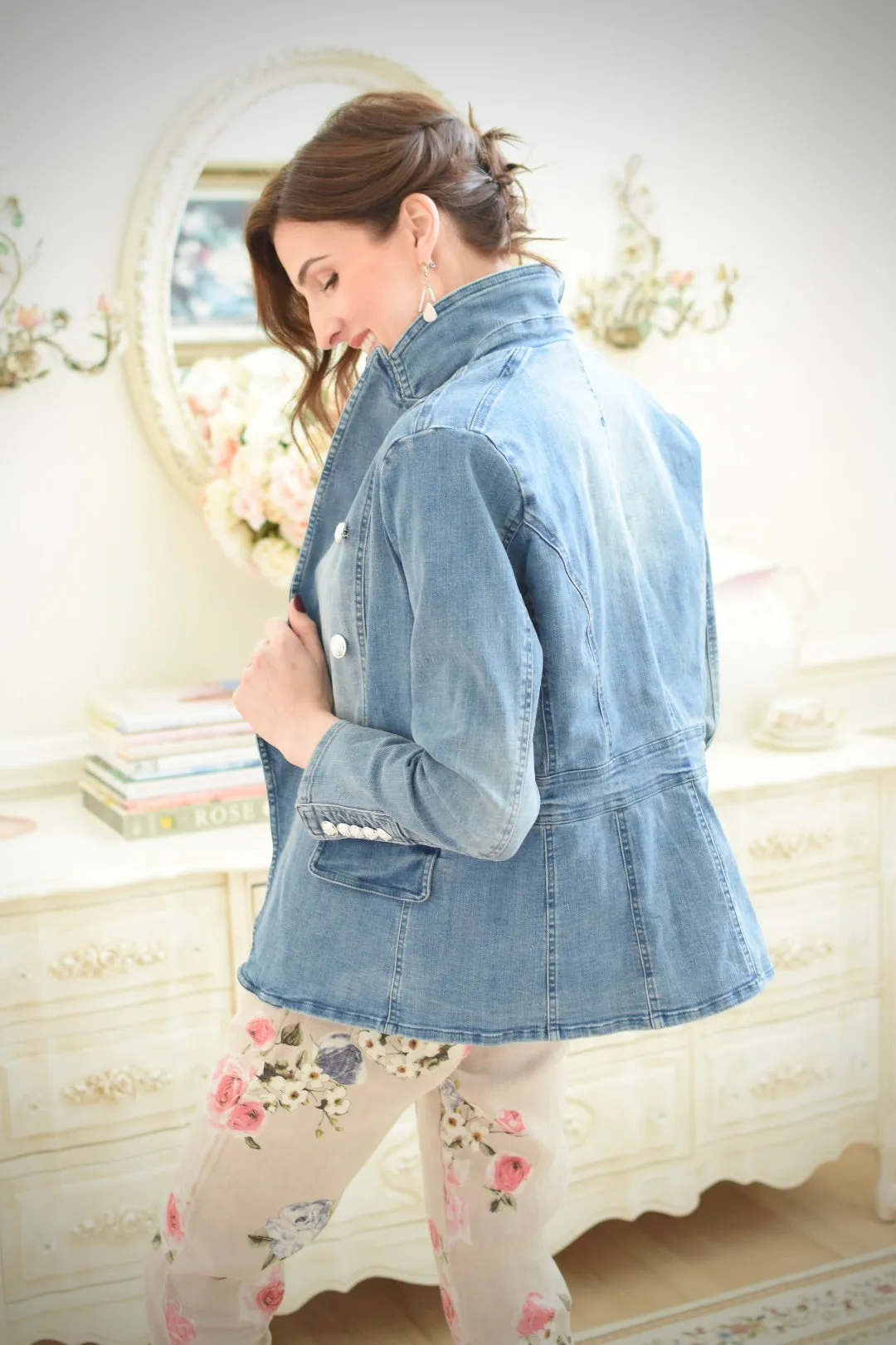 Double Breasted Denim Jacket