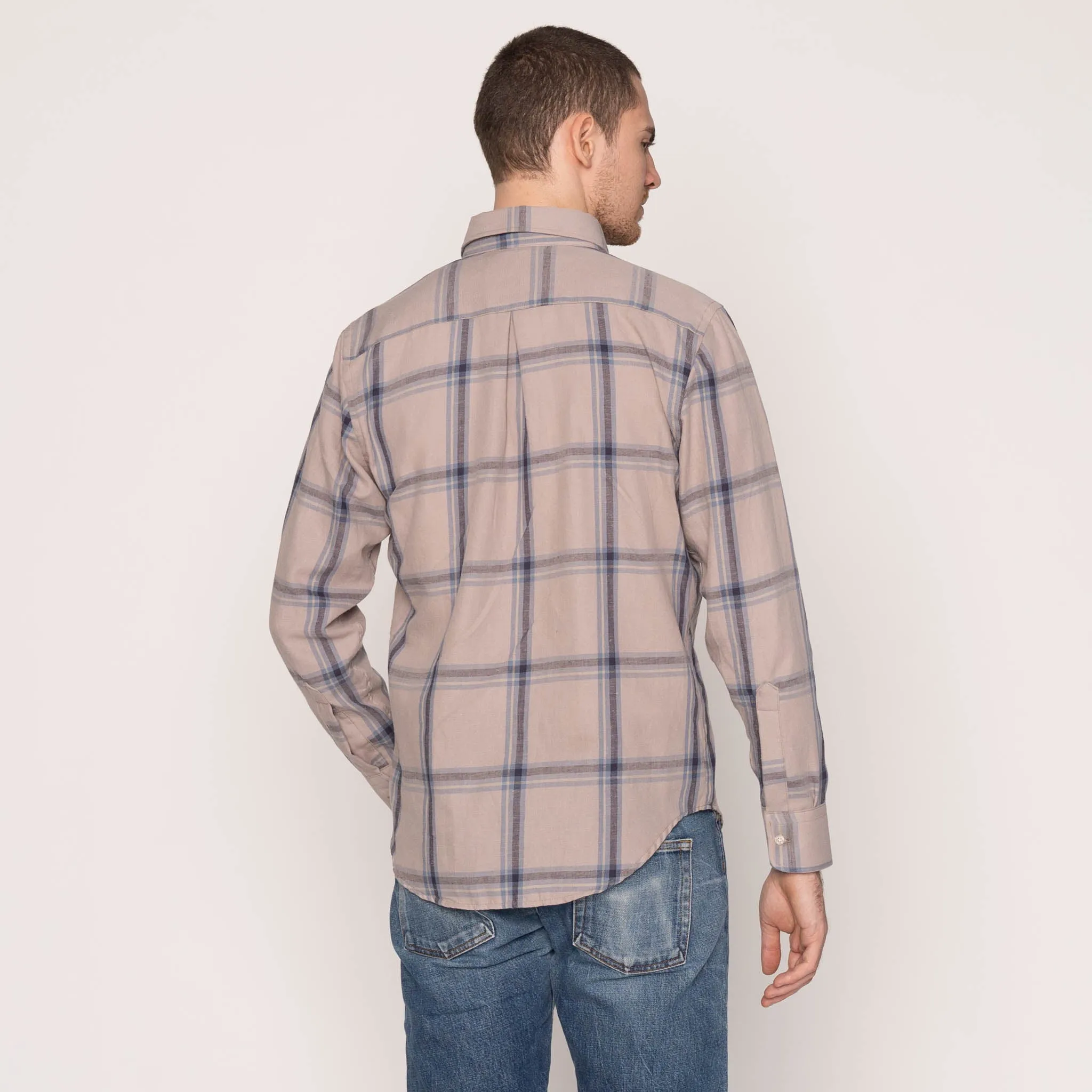 Easy Shirt - Hemp Blend Check - Sand