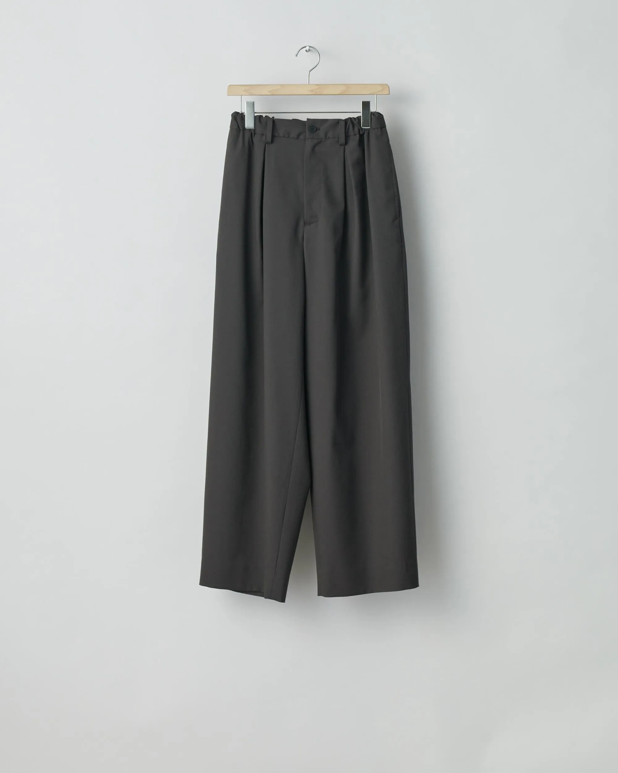 EASY WIDE TROUSERS GREY KHAKI