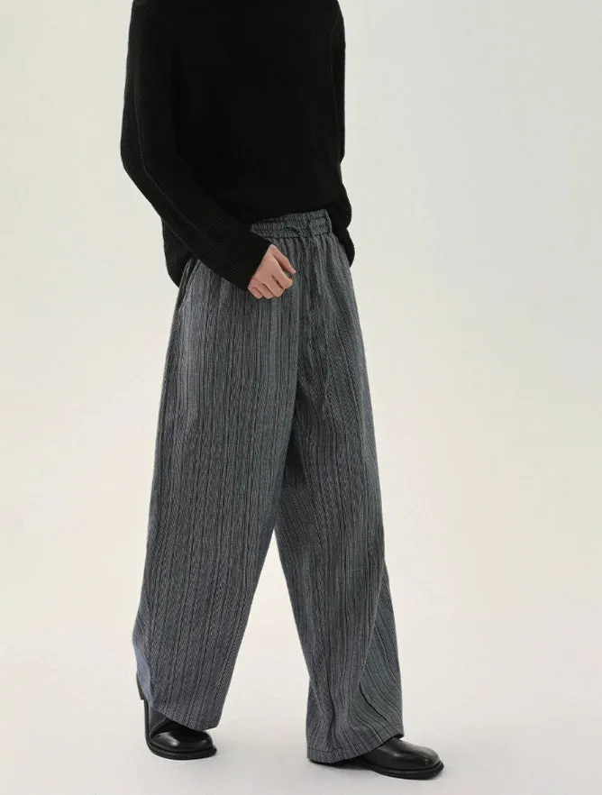 Elastic Drawstring Floor-Length Pants