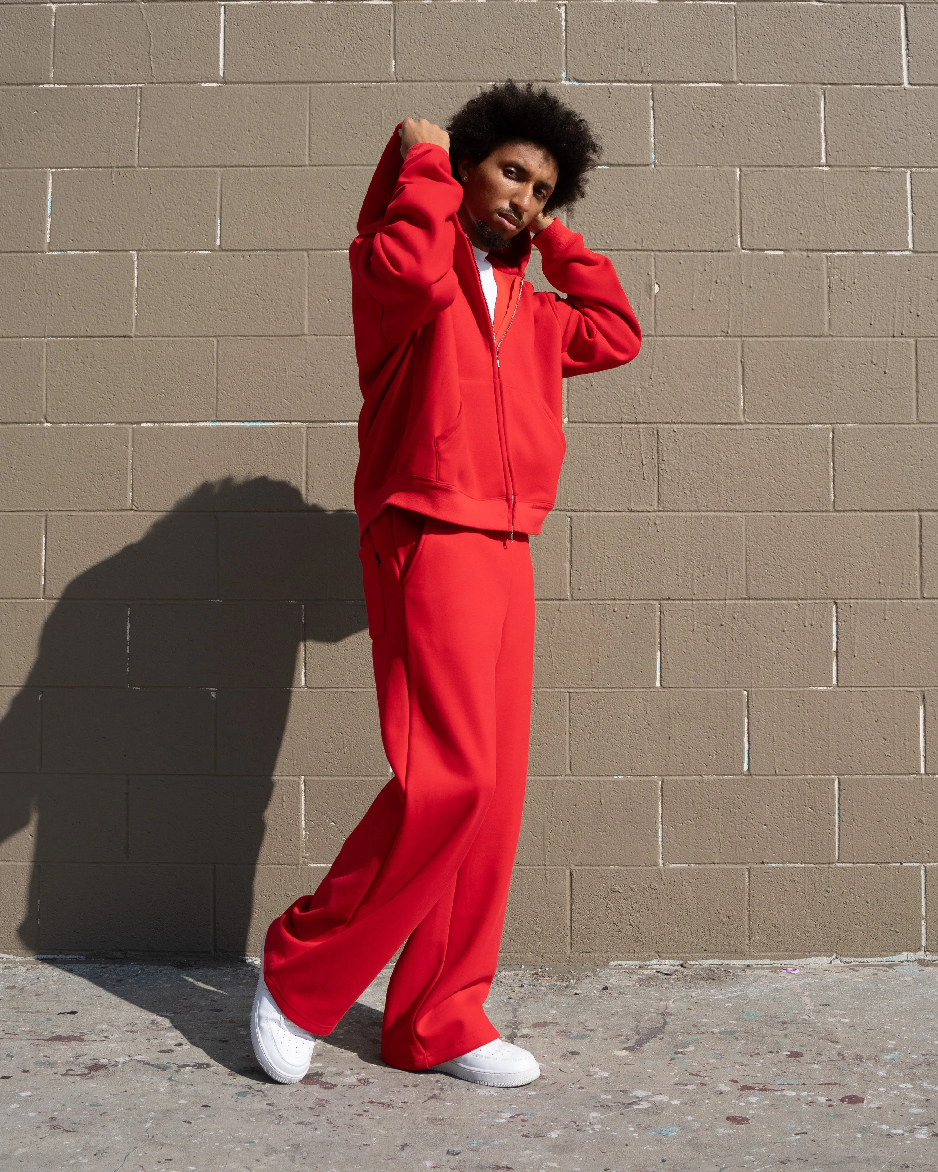 EPTM PERFECT BAGGY FLEECE PANTS - RED