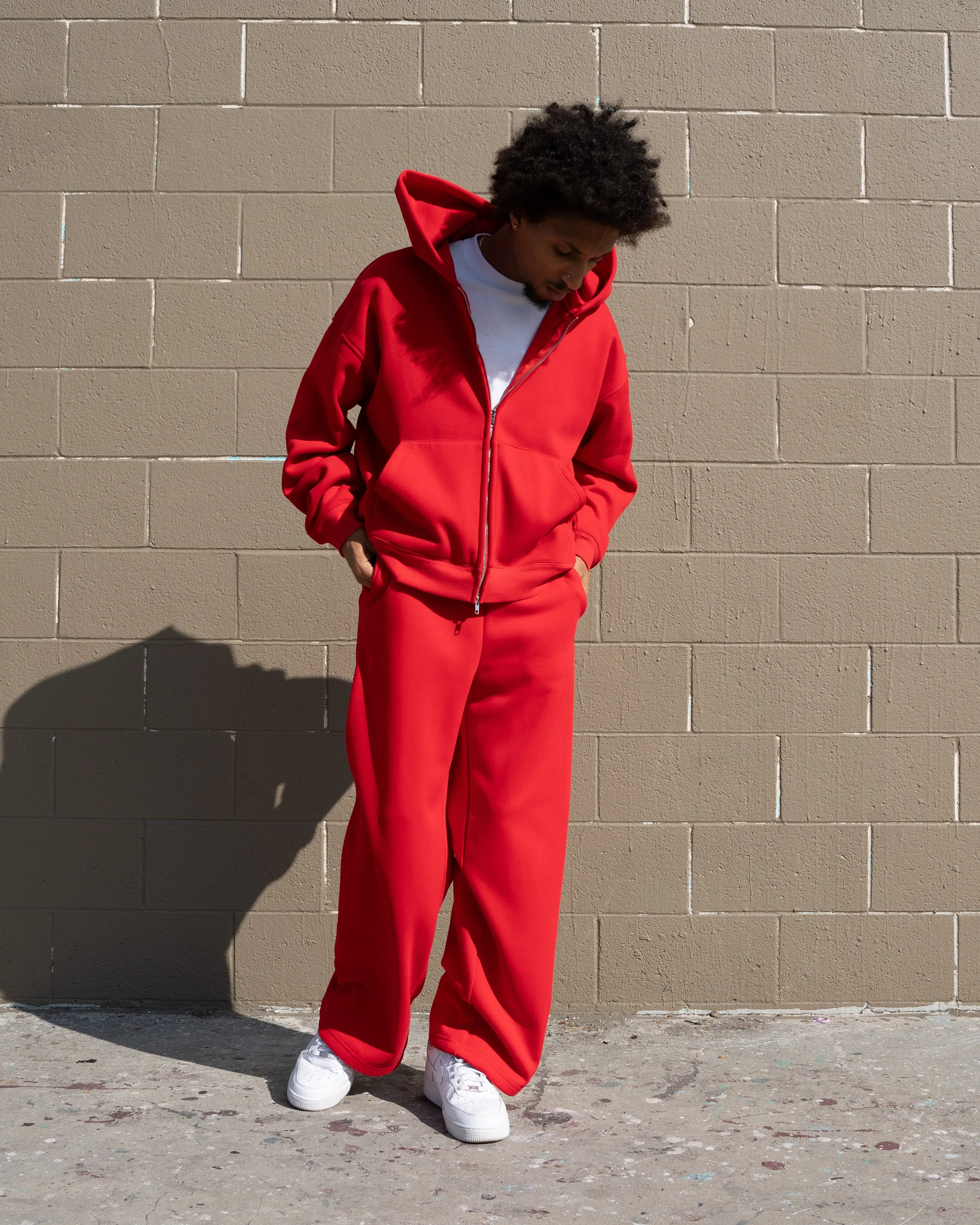 EPTM PERFECT BAGGY FLEECE PANTS - RED