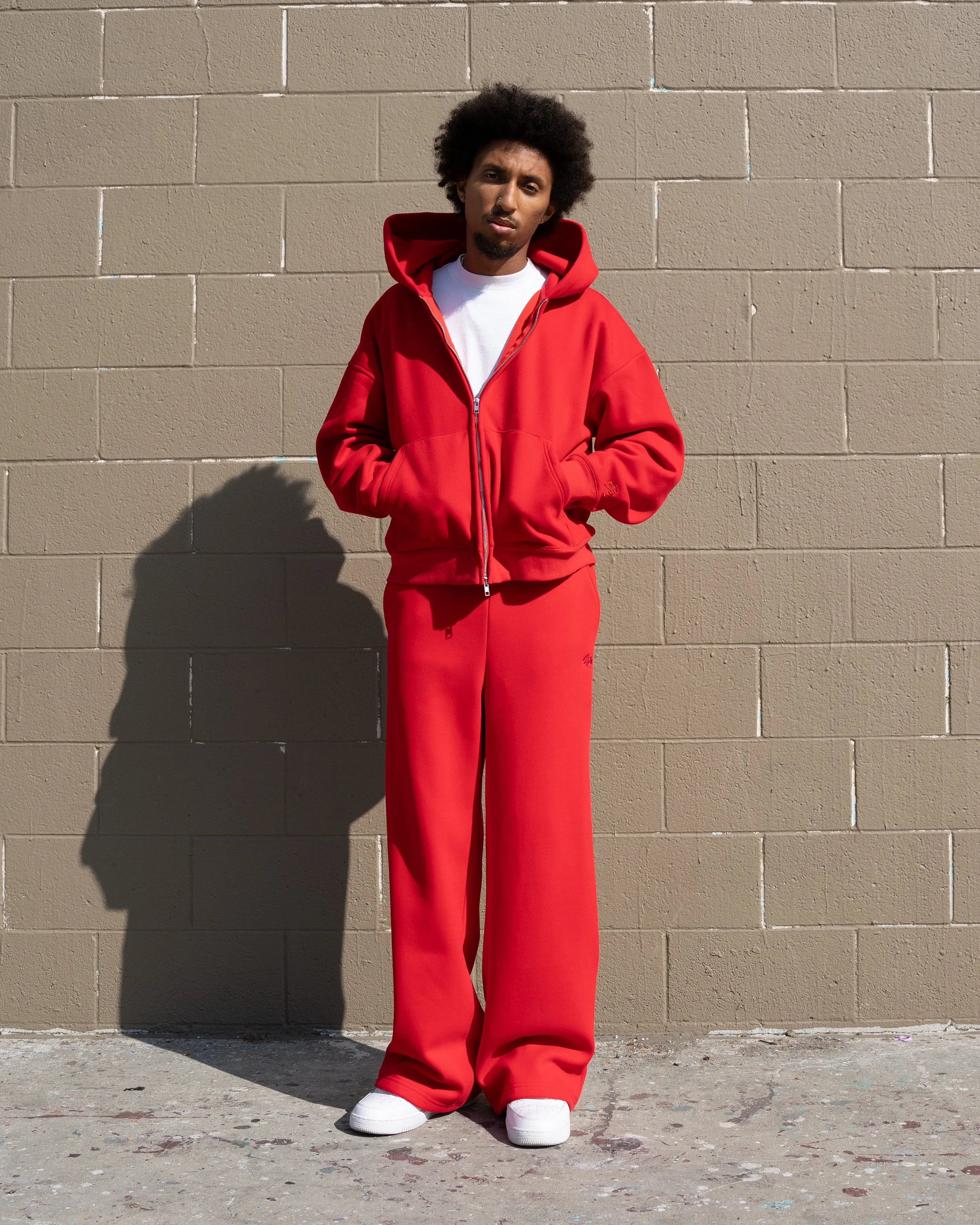 EPTM PERFECT BAGGY FLEECE PANTS - RED