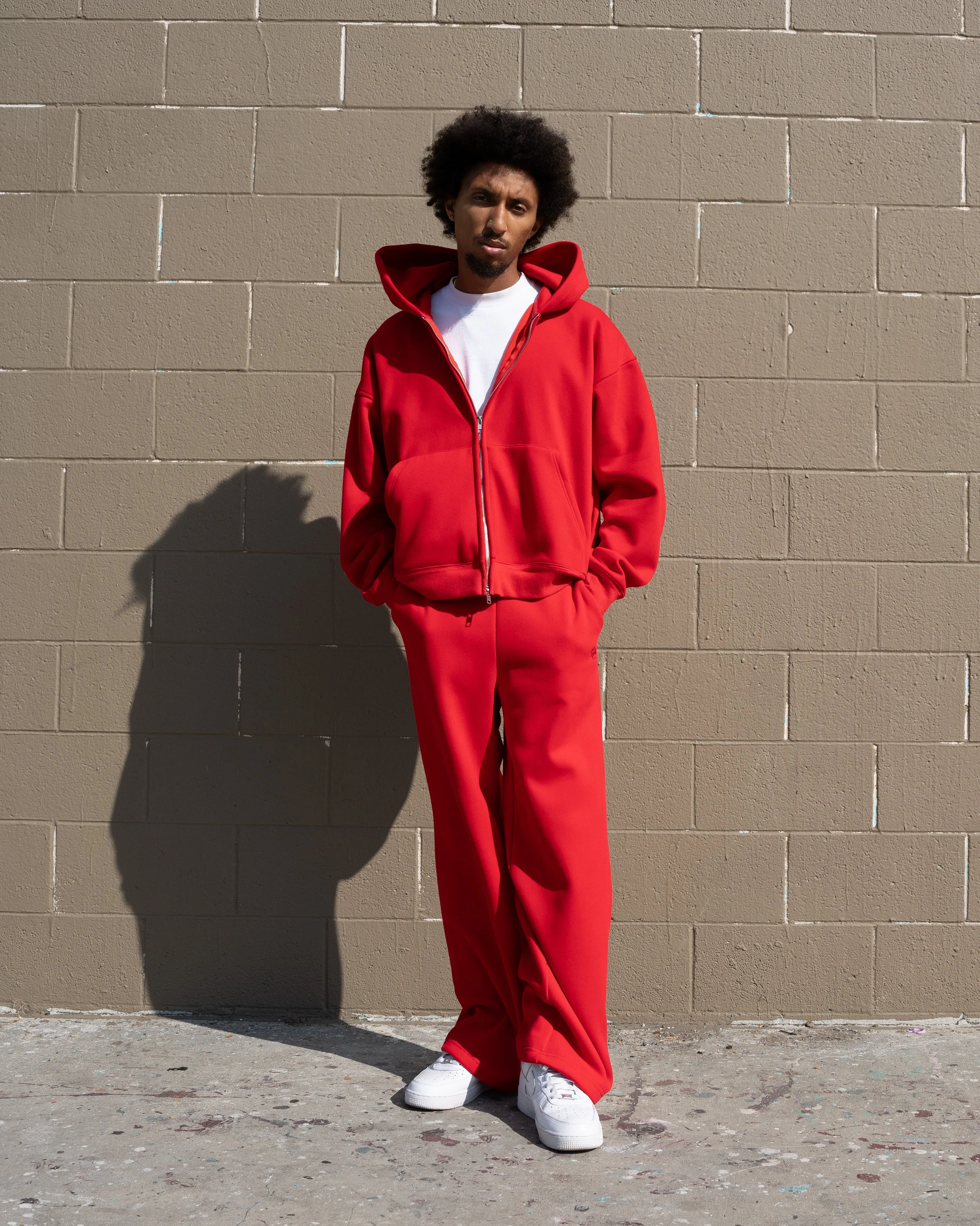 EPTM PERFECT BAGGY FLEECE PANTS - RED