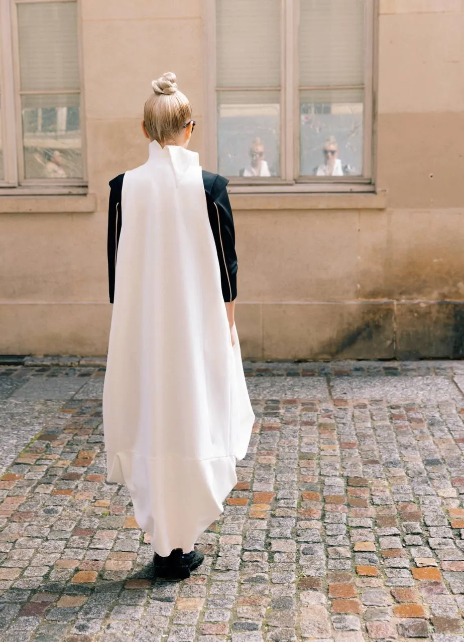 Fashion Long Double Breasted Vest White