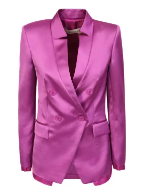 Garrya double-breasted blazer purple