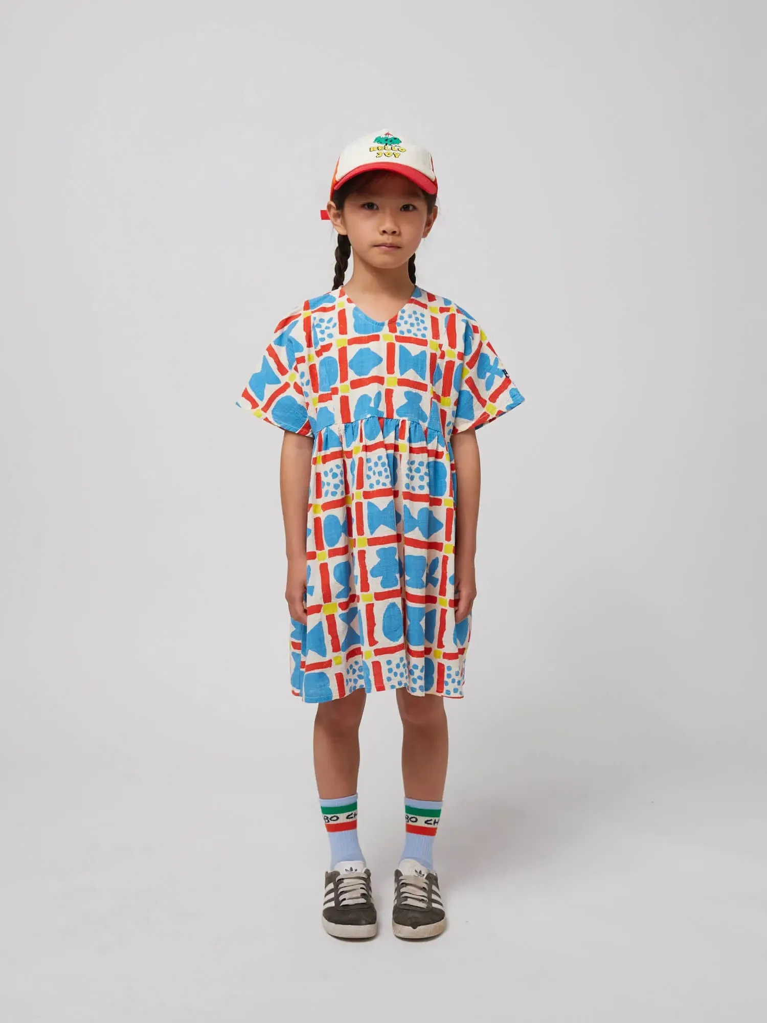 Gemetric Game all over woven dress