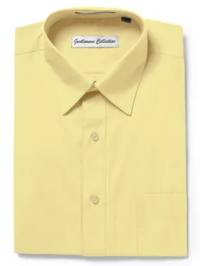 Gentlemen's Collection Mens Regular Fit Short Sleeve Easy Care Dress Shirt - Colors