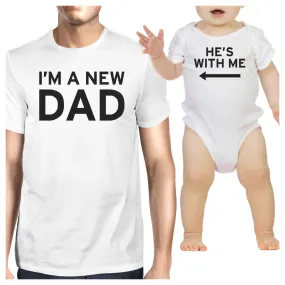 I'm A New Dad White Dad and Baby Onesie Unique Fathers Day Gifts