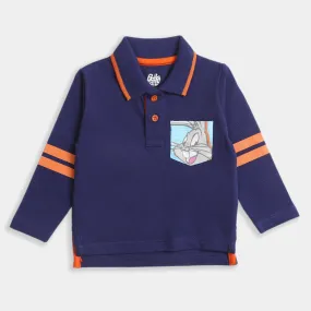 Infant Boys Polo T-Shirt-Navy Blue