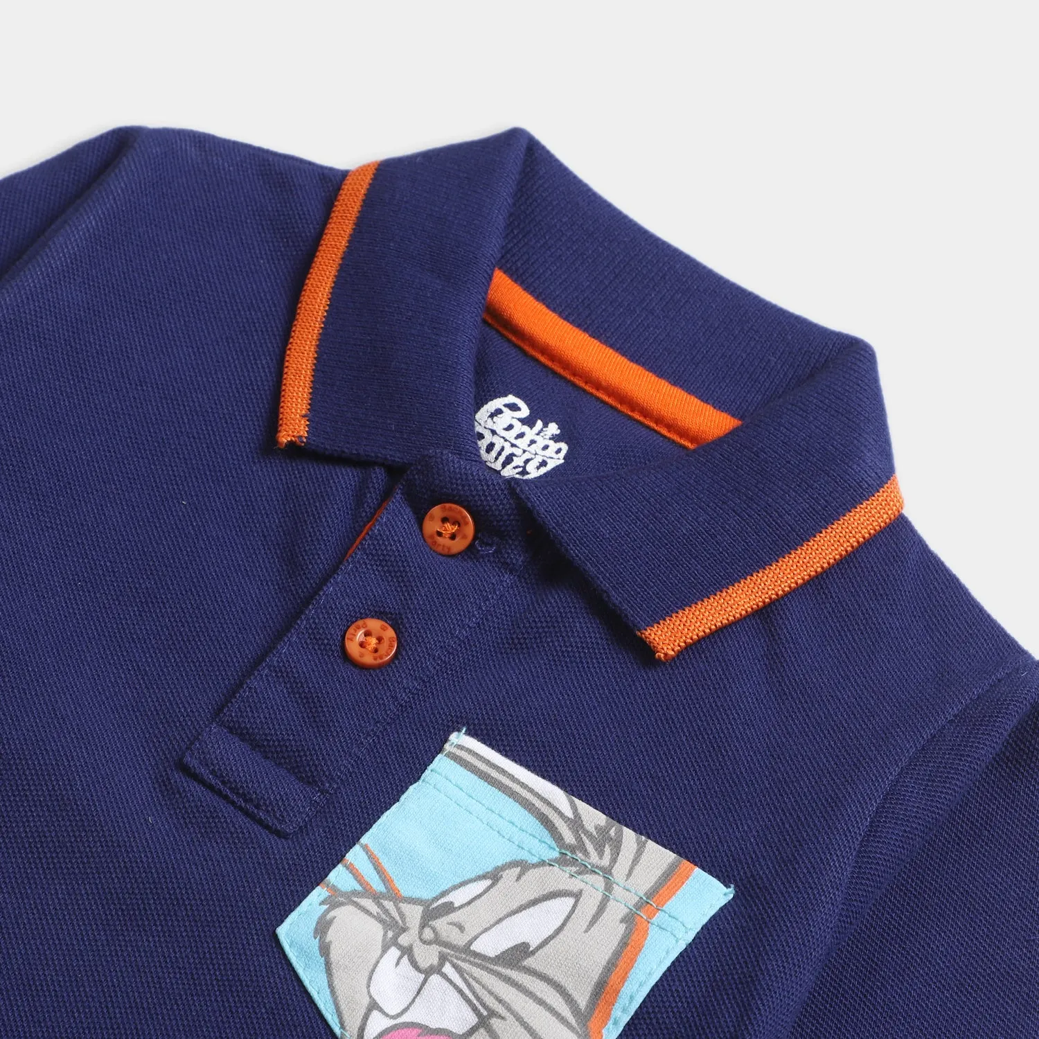 Infant Boys Polo T-Shirt-Navy Blue