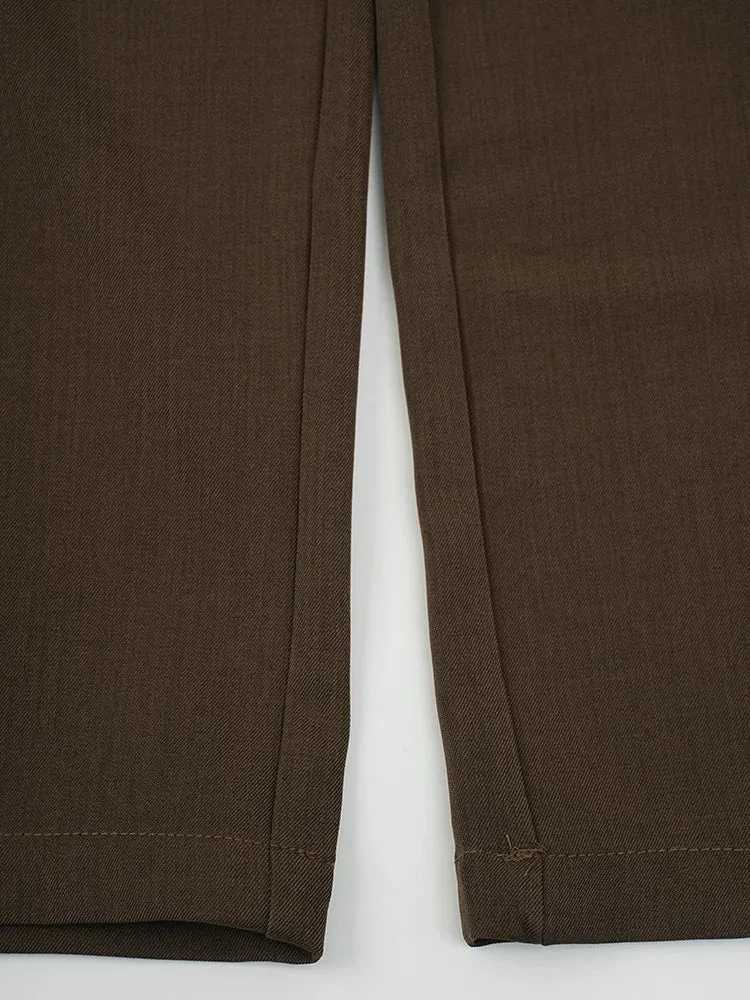 Irregular Design Trousers with Pleated Front