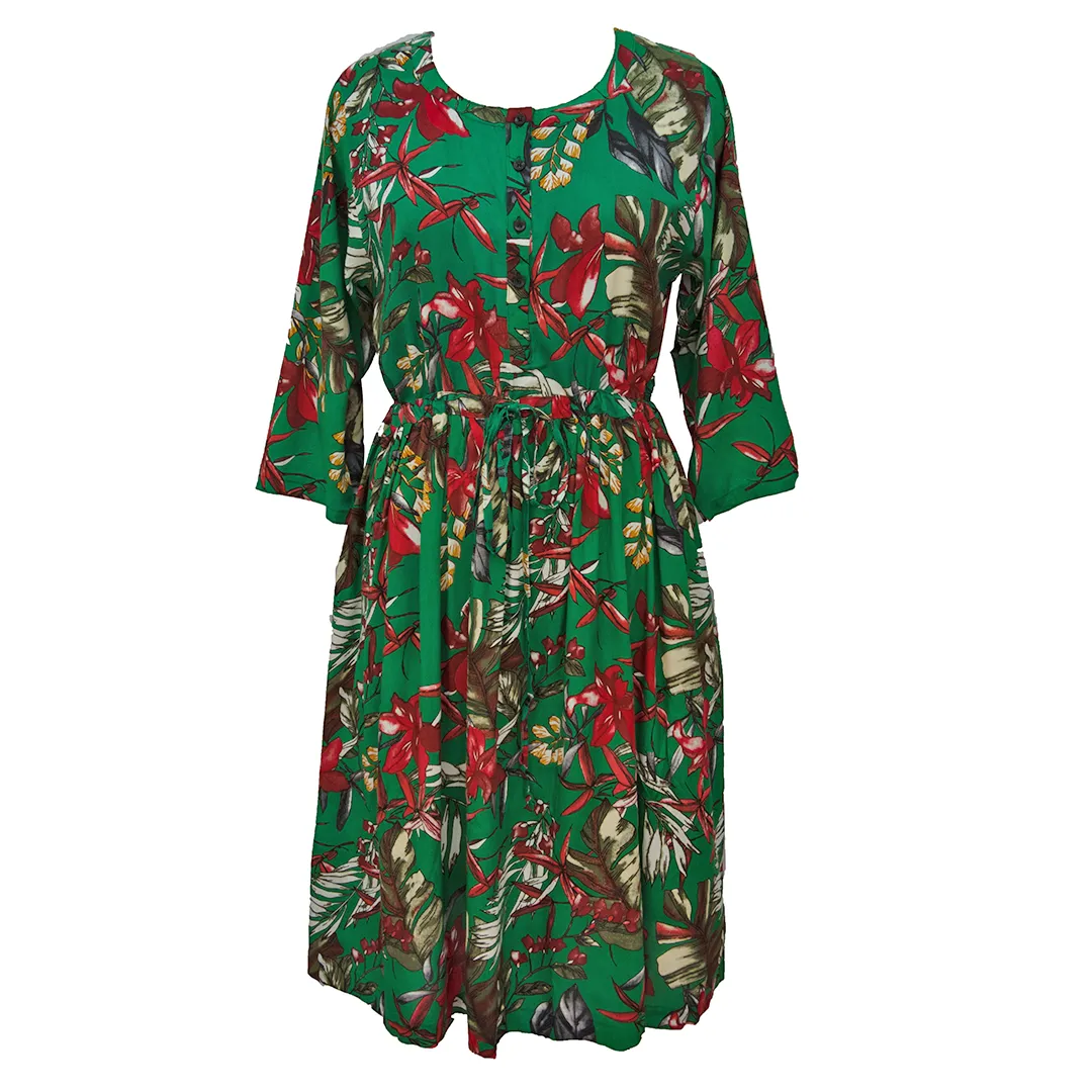 Jade Floral Midi Dress Size 14-30 A4