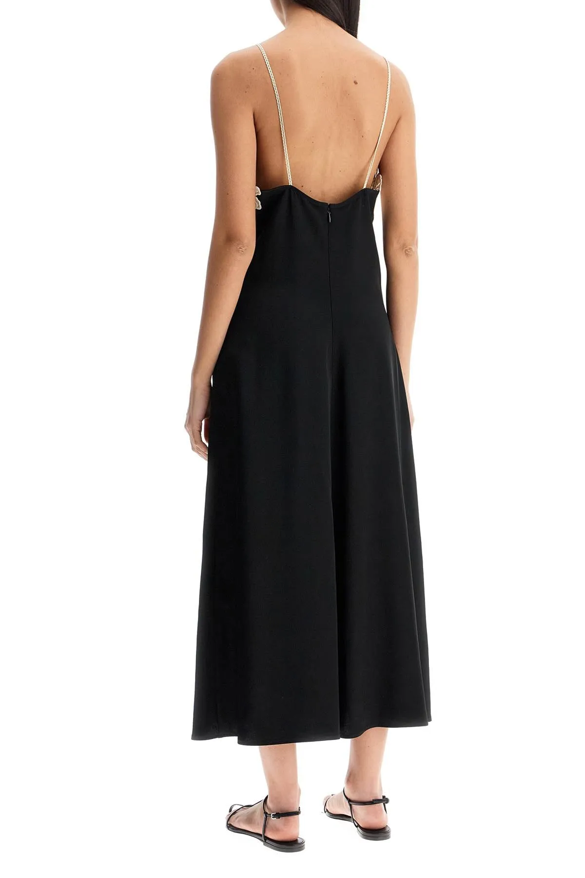 Jil Sander Lace-Trimmed Slip Dress With