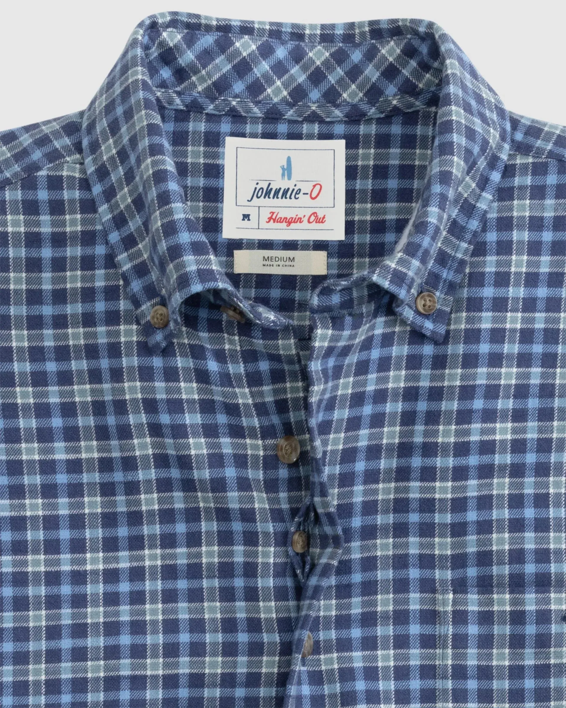 Johnnie-O Richland Hangin' Out Button Up Shirt in Wake