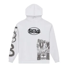 KINGS ROAD GRAFFITI HOODIE - WHITE