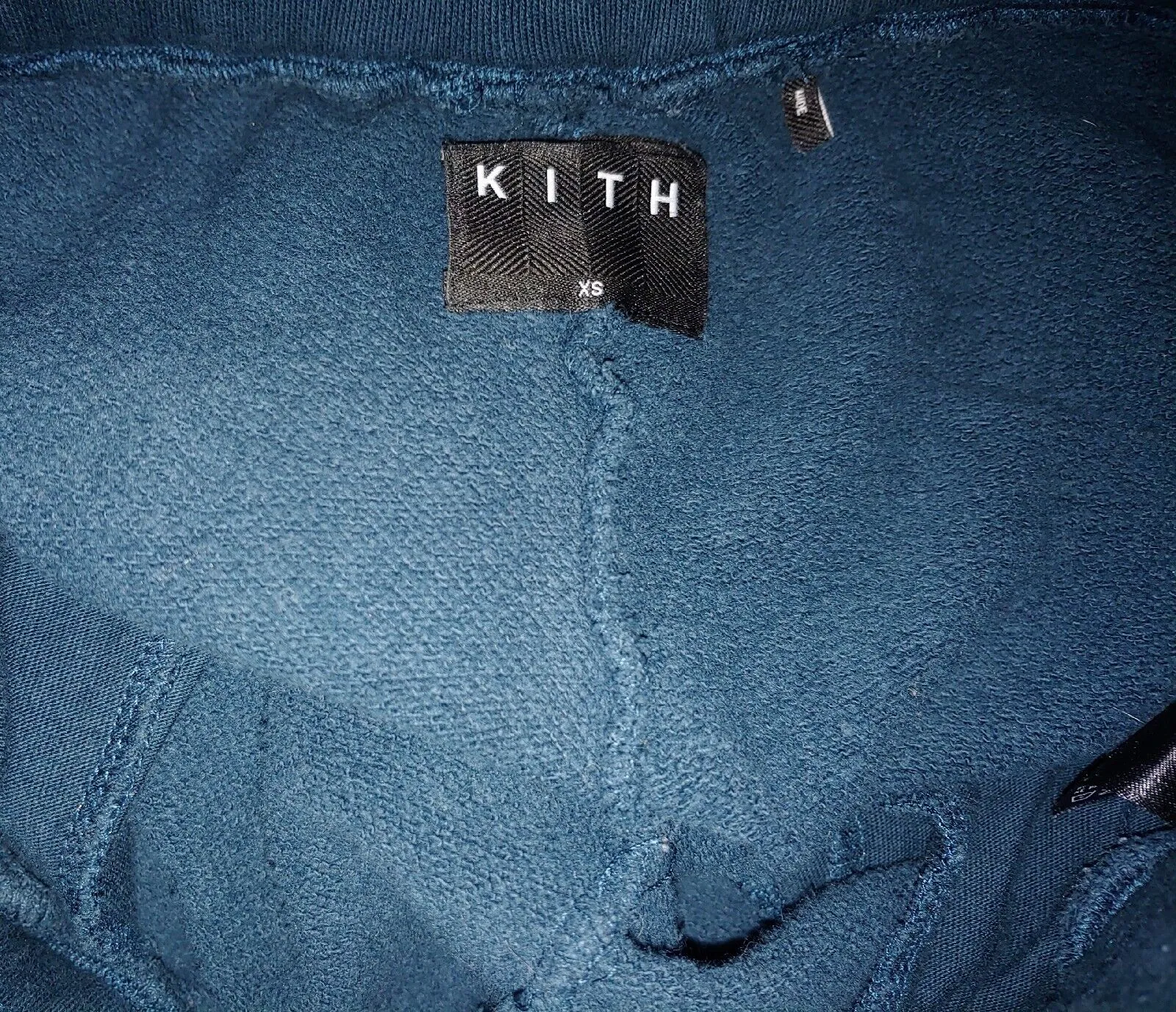 KITH Dark Women's Preloved Teal Joggers Midweight Fleece Tapered Sweatpants Size XS